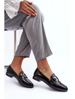 Dámské mokasíny s ozdobou černá model 21636087 - SERGIO LEONE