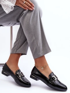 Dámské mokasíny s ozdobou černá model 21636087 - SERGIO LEONE