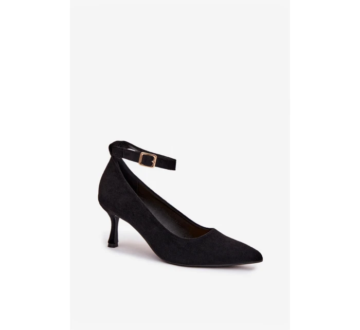 lodičky s podpatkem a s eko černé model 21757656 - Boto lodičky s podpatkem a s eko černé model 21757656 - Boto