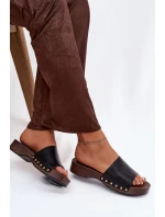 Dámské pantofle se zlatými černé model 21918782 - Boto