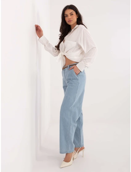 Kalhoty D80038BB62630L220 světle modré