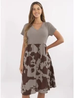 Sukienka DHJ SK model 21142065 ciemny bezowy - FPrice