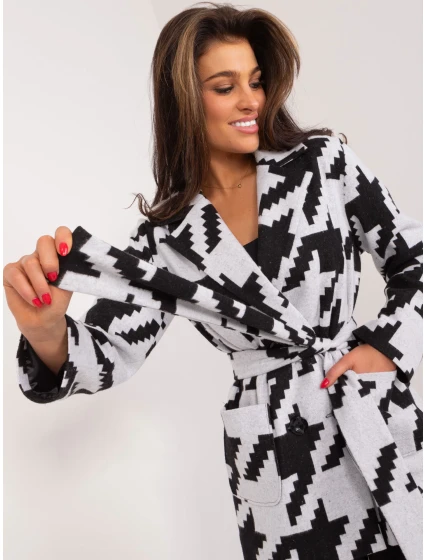 Płaszcz LK PL model 19498599 szaro czarny - FPrice