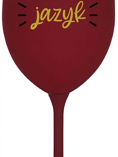CHRASTÍ MI JAZYK - bordovy pohár na víno 350 ml