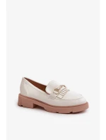Dámské mokasíny Bílá s béžovou  Shoes model 21758978 - Inello