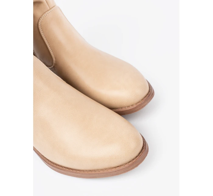Pohodlné kotníčkové boty dámské hnědé na plochém podpatku Pohodlné kotníčkové boty dámské hnědé na plochém podpatku