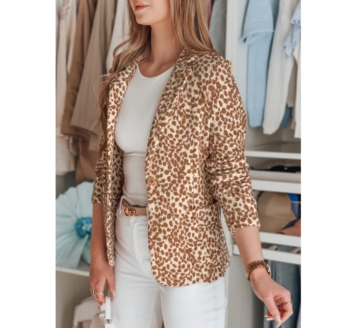 Dámská bunda do pasu MARABELL béžová FashionStreet PY0127