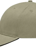 Daiber MB 6541 Lehce broušená 6 panelová sandwich kšiltovka 03.6541 beige/black