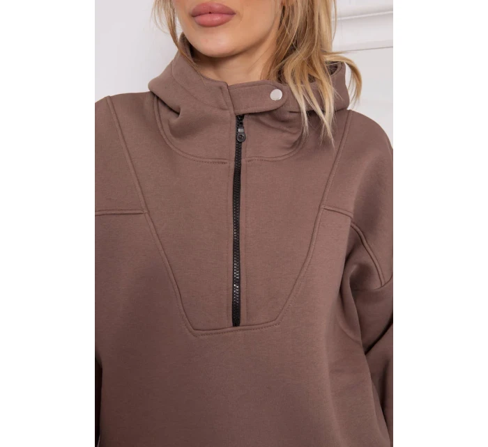 Mikina s kapucí mocca