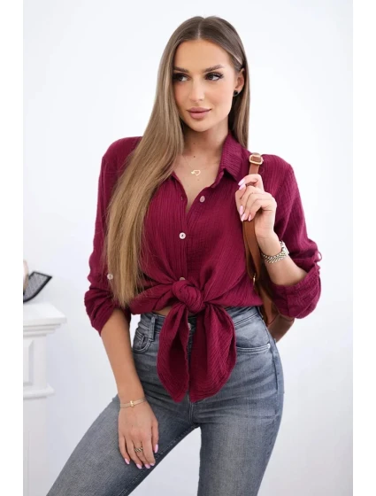 Bavlněná mušelínová košile model 21820381 - K-Fashion