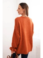 Dámský svetr s příměsí mohairu a vlny volného střihu model 21915281 - K-Fashion