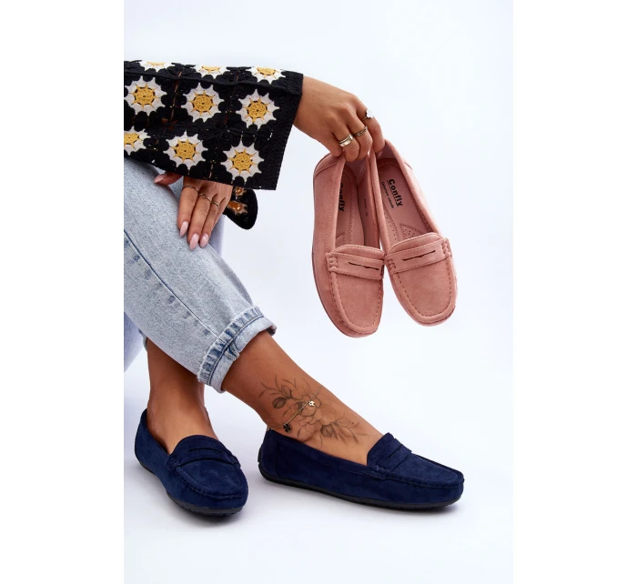 Dámské semišové mokasíny modré model 21625535 - Boto