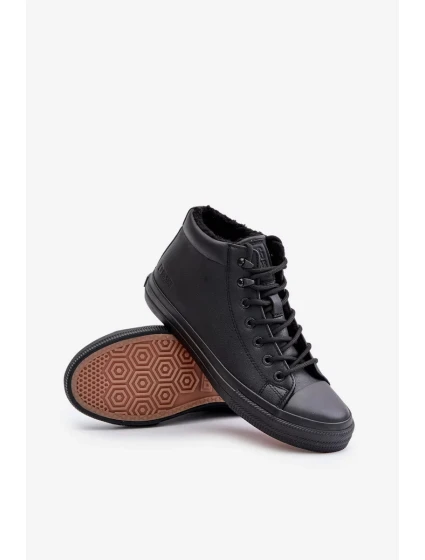 Zateplené Pánské Tenisky Z Eko Kůže Big Star Černé Zateplené Pánské Tenisky Z Eko Kůže Big Star Černé