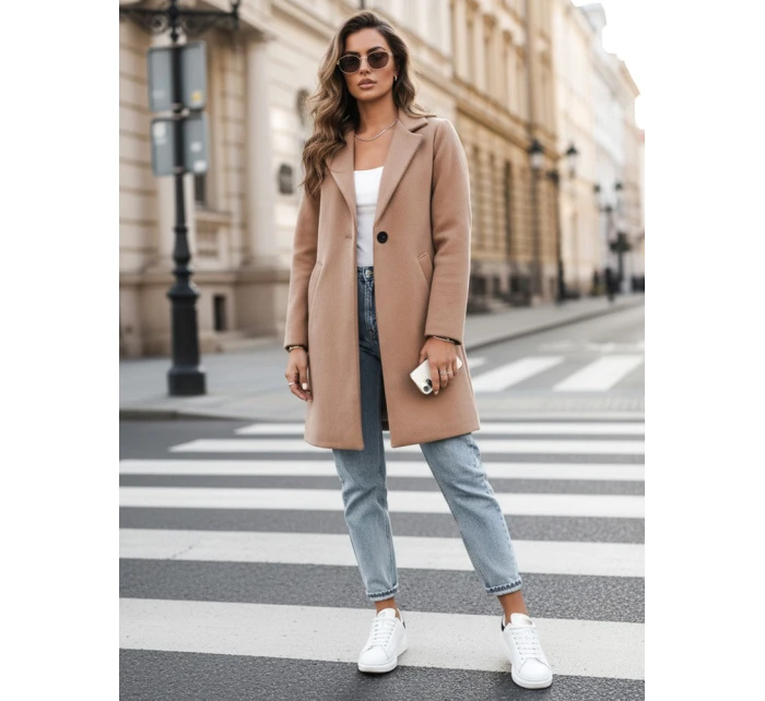 Dámský velbloudí kabát LUGI FashionStreet NY0635 Dámský velbloudí kabát LUGI FashionStreet NY0635