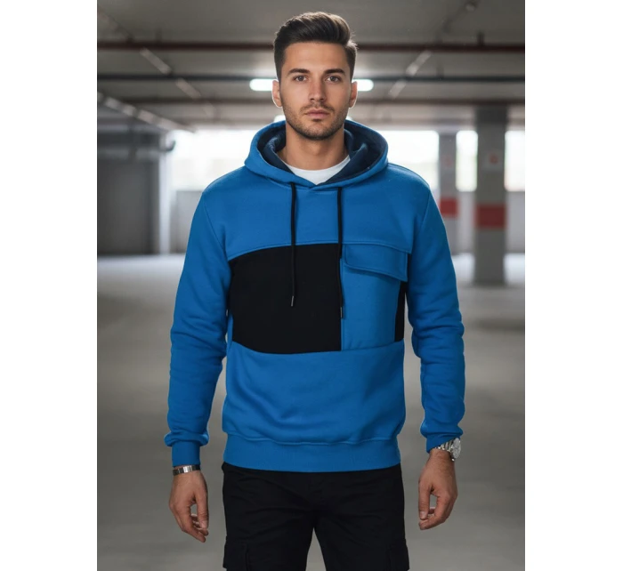 Pánská mikina s kapucí modrá Dstreet model 21986061 - FashionStreet