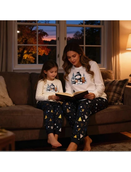 Cornette Young Girl pyžamo 978/189 Snowy Day length/r Christmas 134-164 Cornette Young Girl pyžamo 978/189 Snowy Day length/r Christmas 134-164