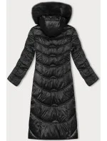 Černá dlouhá zimní bunda s kapucí model 21246761 - S'WEST