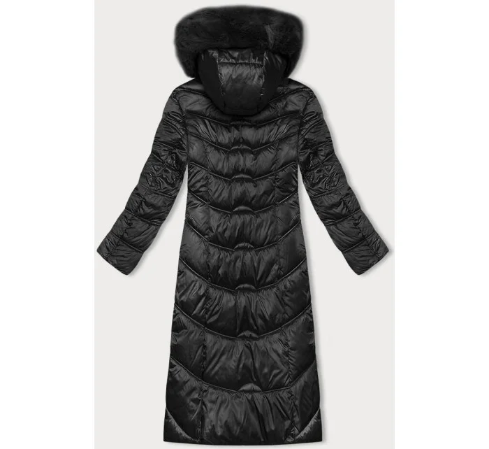Černá dlouhá zimní bunda s kapucí model 21246761 - S'WEST