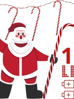 SVĚTLA GIRLANDY 10 VEDL LÍZÁTKO TYČINKY VÁNOČNÍ STROM TEPLÁ BÍLÁ LUCA