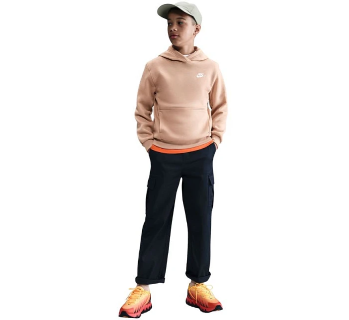 Dětská mikina Nike Sportswear Club Fleece béžová FD3000 200 Dětská mikina Nike Sportswear Club Fleece béžová FD3000 200