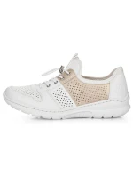 Pohodlná polobotka W model 22033528 bílá - Rieker