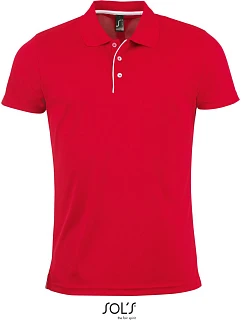 SOL'S Performer Men Pánské piqué sportovní polo 25.1199 red