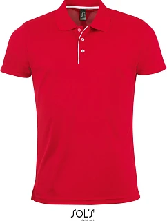 SOL'S Performer Men Pánské piqué sportovní polo 25.1199 red