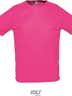 SOL'S Sporty Pánské raglánové sportovní tričko 25.1939 neon pink