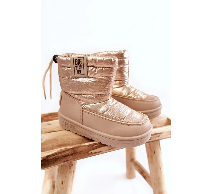 Dětské sněhule Big Star model 21595019 Béžová a zlatá - Big Star Shoes