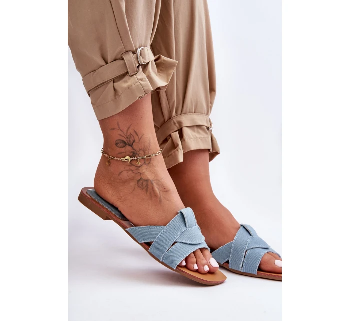 Dámské materiálové sandály světle modré Aversa Dámské materiálové sandály světle modré Aversa