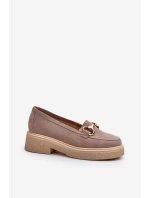 Zazoo 3429 Zamszové Dámské Mokasíny S Ozdobou Hnědé