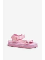 Dámské sandály na platformě Big Star NN274A533 růžové Dámské sandály na platformě Big Star NN274A533 růžové