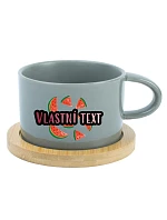 Personalizovaný keramický hrníček "MAKRONKA" s letním ovocem