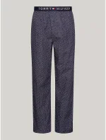 Pánské pyžamové kalhoty UM0UM02993 02E tm. modré s potiskem - Tommy Hilfiger