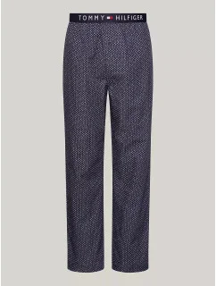 Pánské pyžamové kalhoty UM0UM02993 02E tm. modré s potiskem - Tommy Hilfiger