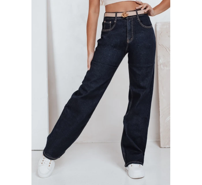 Dámské džíny s širokými nohavicemi tmavě modré Dstreet model 21992549 - FashionStreet