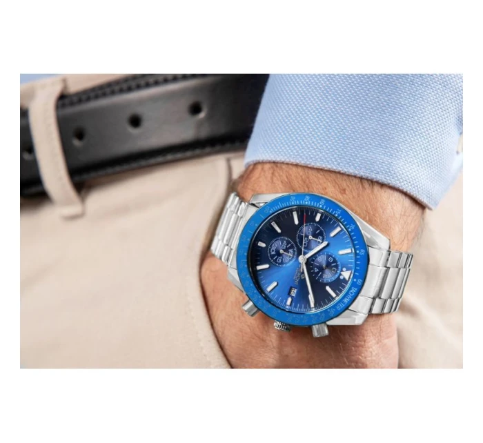 Pánské hodinky Giewont Chronograph Sapphire Silver Blue GW8720-B3 Pánské hodinky Giewont Chronograph Sapphire Silver Blue GW8720-B3
