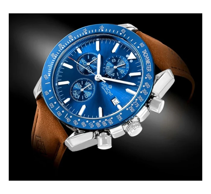 Pánské hodinky Giewont Chronograph Sapphire Brown and Blue GW8720-A2 Pánské hodinky Giewont Chronograph Sapphire Brown and Blue GW8720-A2