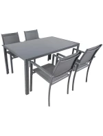 ZAHRADNÍ STŮL 150x90x73 cm tmavě šedý