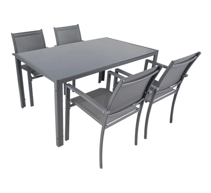 ZAHRADNÍ STŮL 150x90x73 cm tmavě šedý