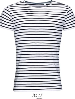 SOL'S Miles Men Pánské pruhované tričko model 22521451 white/navy