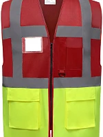 Yoko HVW 801 Hi-Vis multifunkční vesta 79.W801 red/hi vis yellow