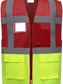 Yoko HVW 801 Hi-Vis multifunkční vesta 79.W801 red/hi vis yellow