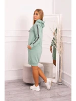 Šaty s model 21752976 potiskem tmavě mátové - K-Fashion