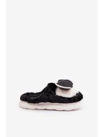 Kožešinové Pantofle S Mašlí Černé model 21681723 - Boto Kožešinové Pantofle S Mašlí Černé model 21681723 - Boto