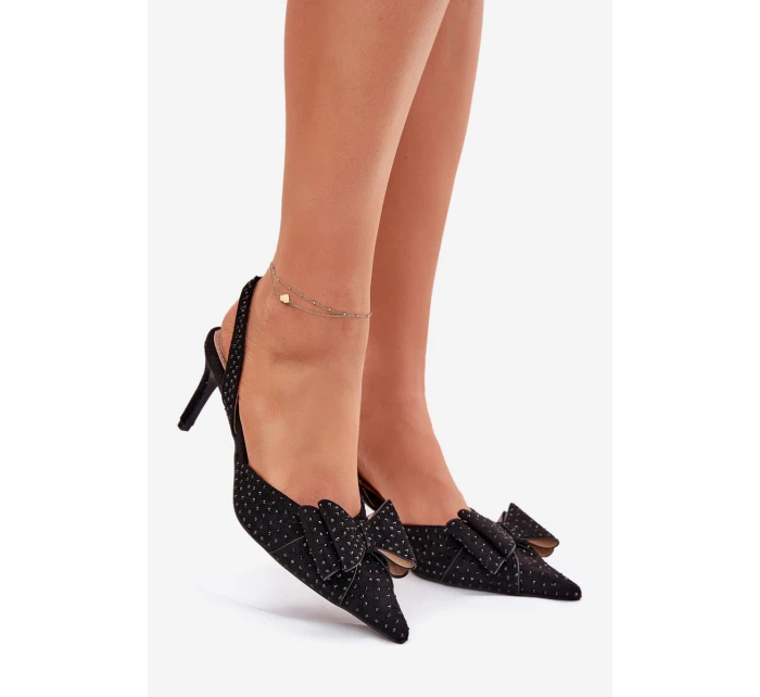 Lodičky S  A Mašlí Černé model 21698830 - Boto