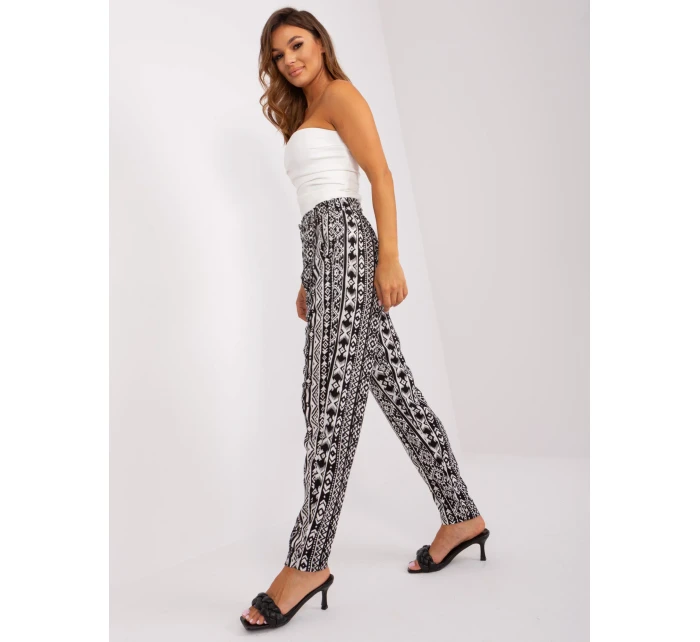 Kalhoty D73770M61869O černobílé