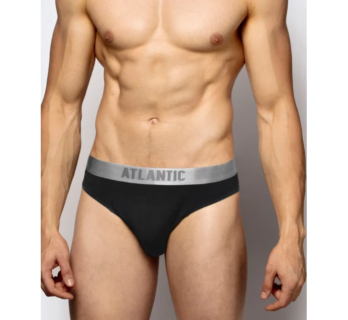 Pánské slipy z model 19960906 bavlny 2Pack černé - Atlantic