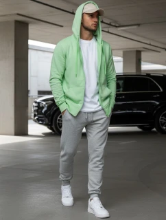 Pánská mikina s kapucí mint FashionStreet BX5230