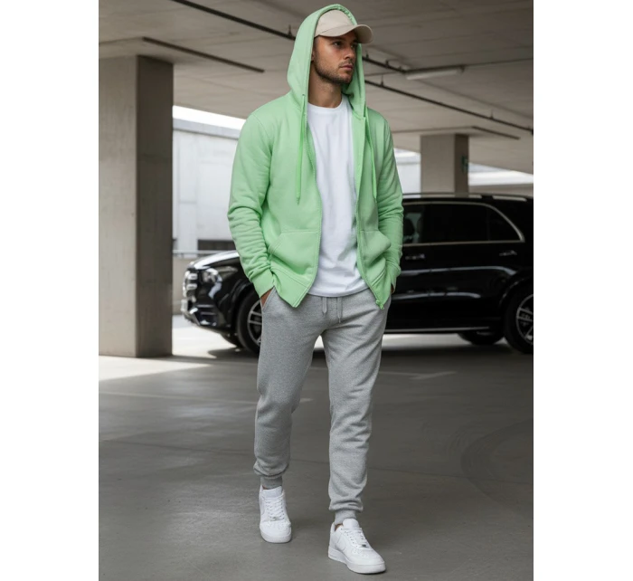 Pánská mikina s kapucí mint FashionStreet BX5230